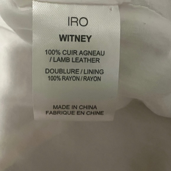 Iro Witney Leather Biker Jacket size 40 Large - Picture 16 of 16